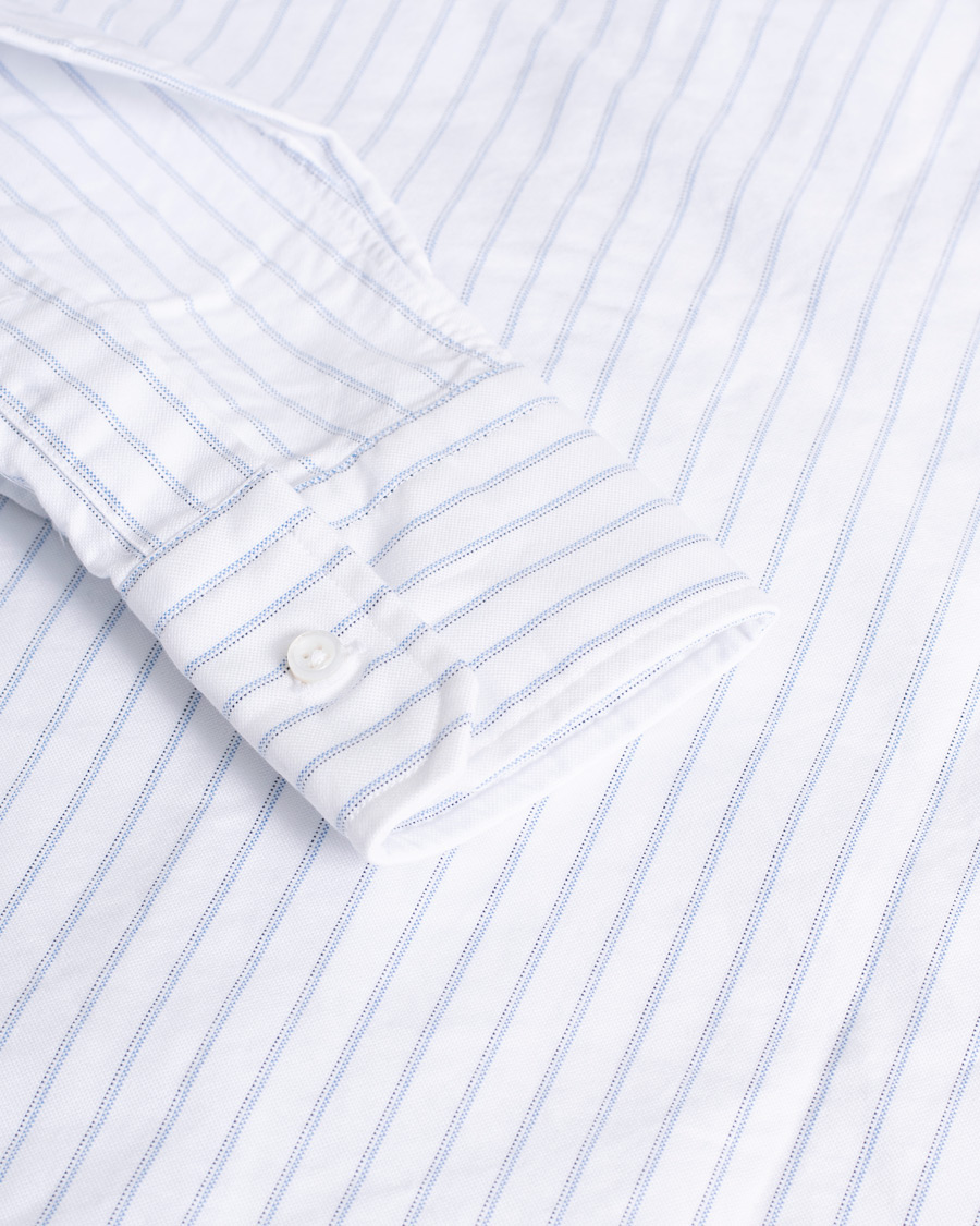 Herre | Thom Browne Oxford Pinstripe Shirt Light Blue | Pre-owned | Thom Browne Oxford Pinstripe Shirt Light Blue