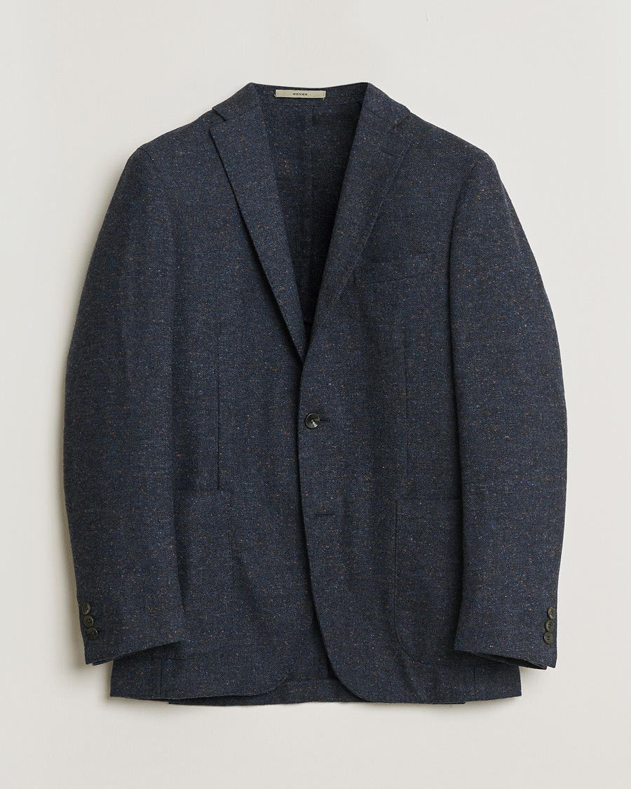 Herre | Pre-owned Blazere | Pre-owned | Boglioli Dover Wool Blazer Navy Melange 48