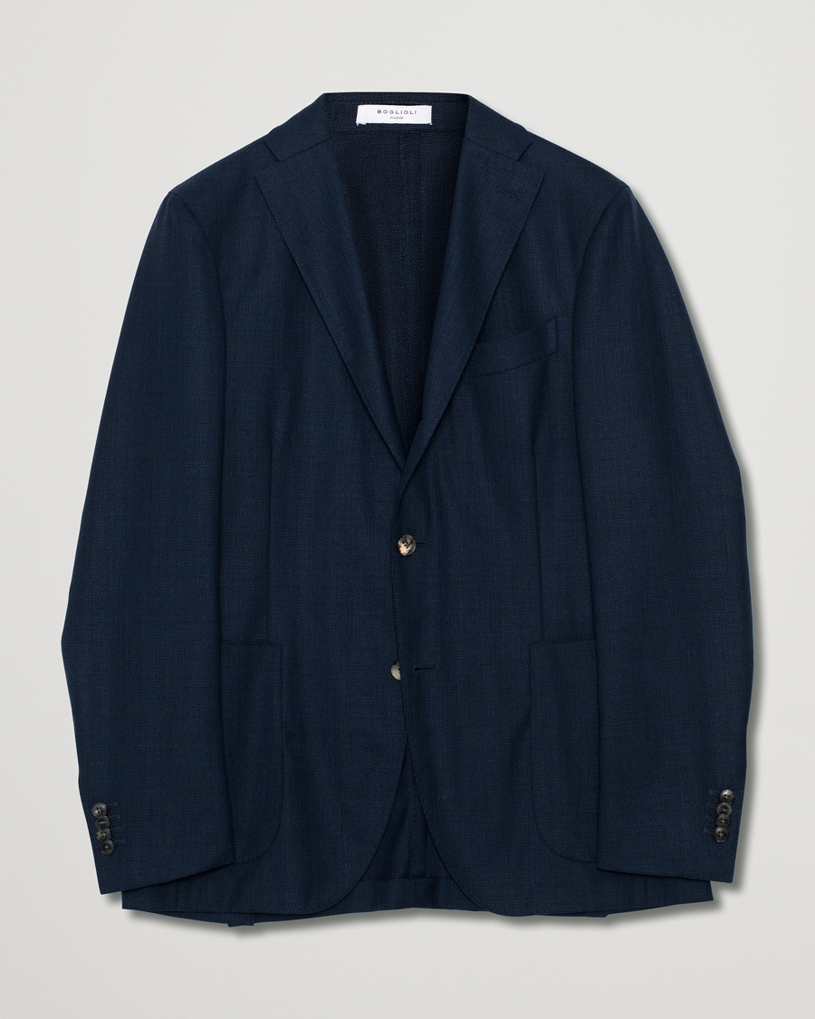 Herre | Blazere & jakker | Pre-owned | Boglioli K Jacket Wool Hopsack Blazer Navy