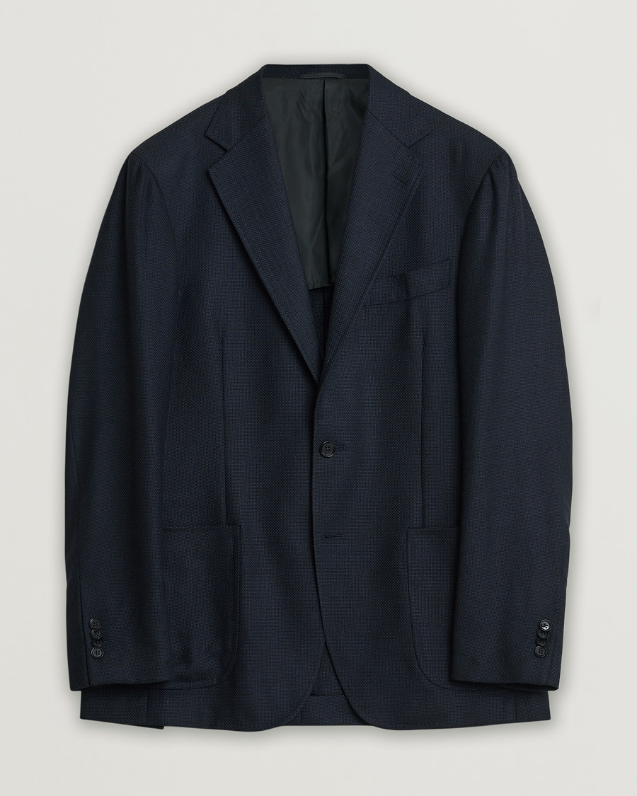 Herre | Pre-owned Blazere | Pre-owned | Ring Jacket Four Season Wool Balloon Blazer Navy 52