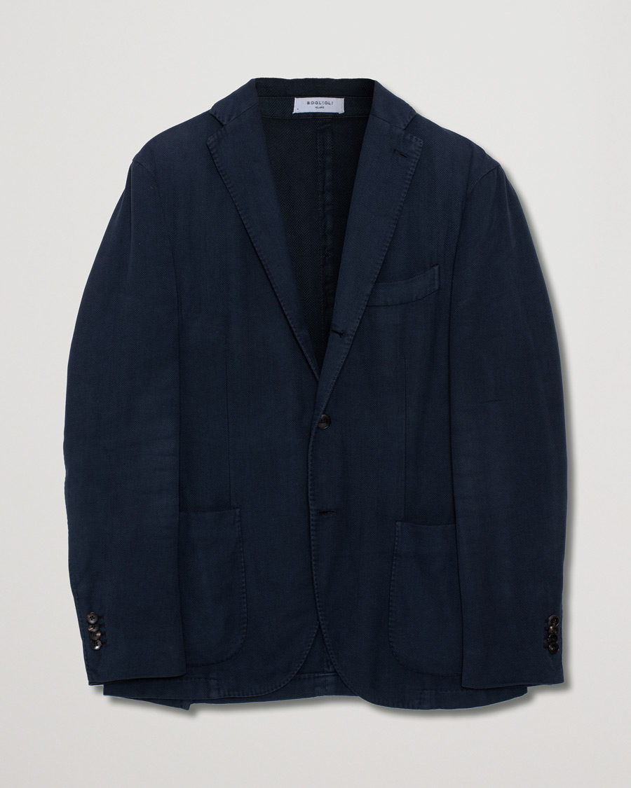 Herre | Blazere & jakker | Pre-owned | K Jacket Herringbone Blazer Navy 48