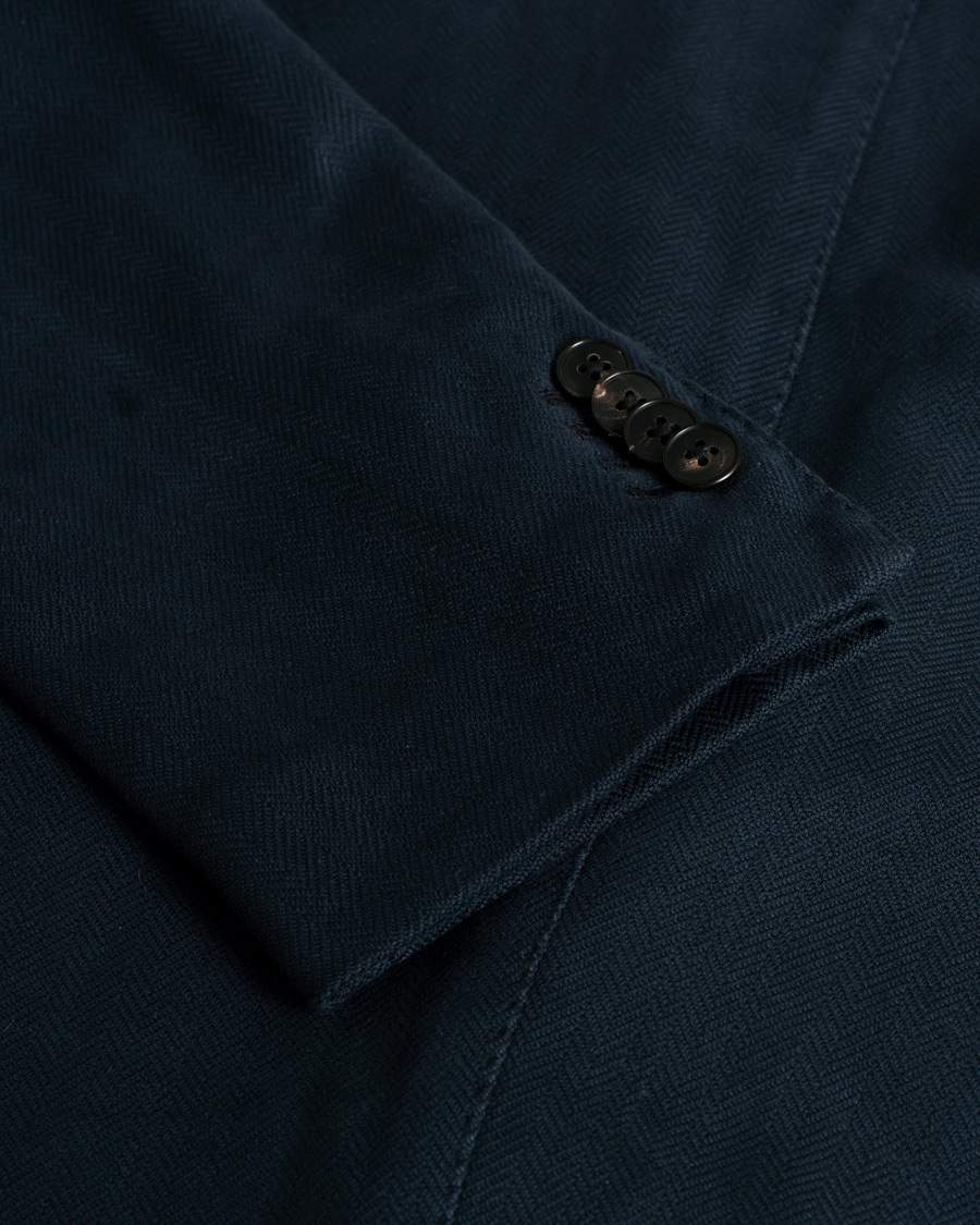 Herre | Blazere & jakker | Pre-owned | K Jacket Herringbone Blazer Navy 48