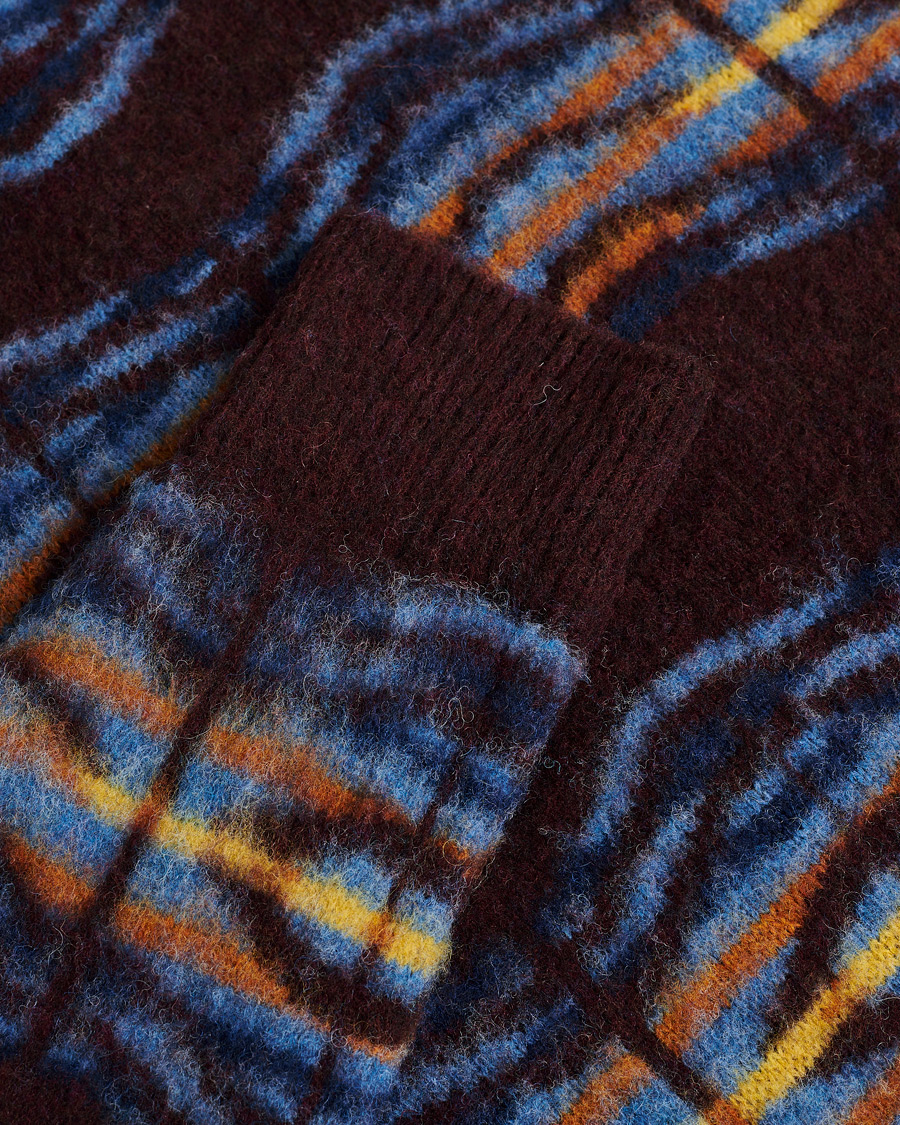 Herre | Pre-owned Trøjer | Pre-owned | Howlin' Brushed Wool Pattern Cardigan Bordeaux M