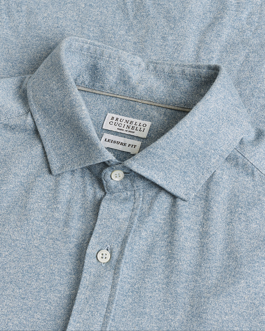 Herre | Pre-owned Skjorter | Pre-owned | Brunello Cucinelli Lightweight Jersey Shirt Light Blue L