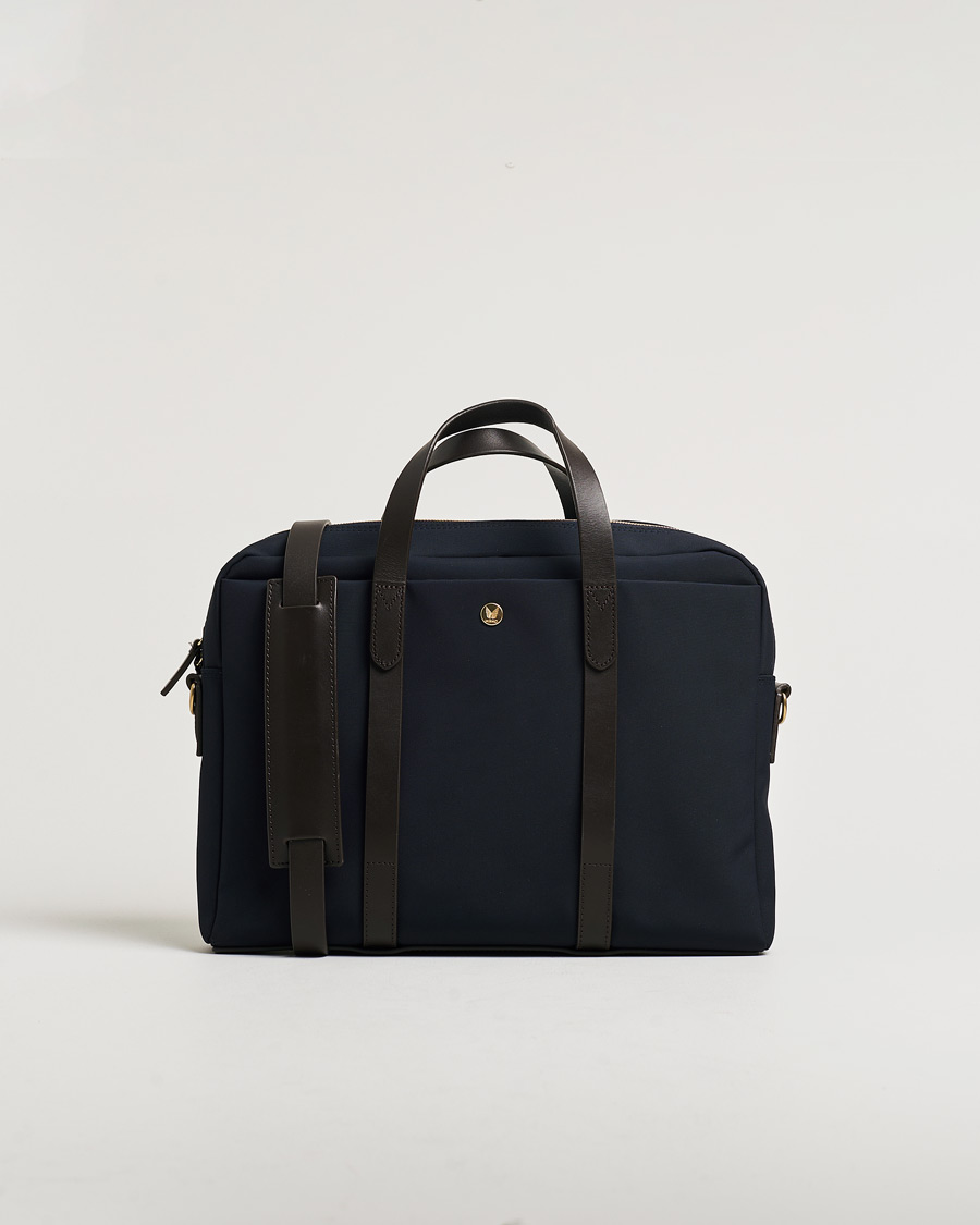 Herre | Mismo M/S Aspire Briefcase Navy/Dark Brown | Pre-owned | Mismo M/S Aspire Briefcase Navy/Dark Brown