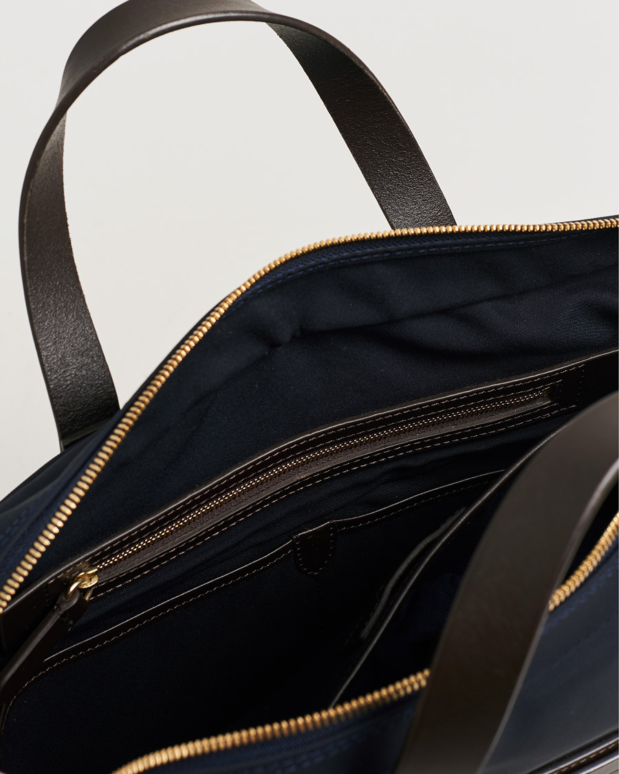 Herre | Mismo M/S Aspire Briefcase Navy/Dark Brown | Pre-owned | Mismo M/S Aspire Briefcase Navy/Dark Brown