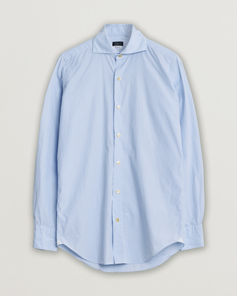 Herre | Pre-owned Skjorter | Pre-owned | Finamore Napoli Milano Slim Washed Dress Shirt Blue Check