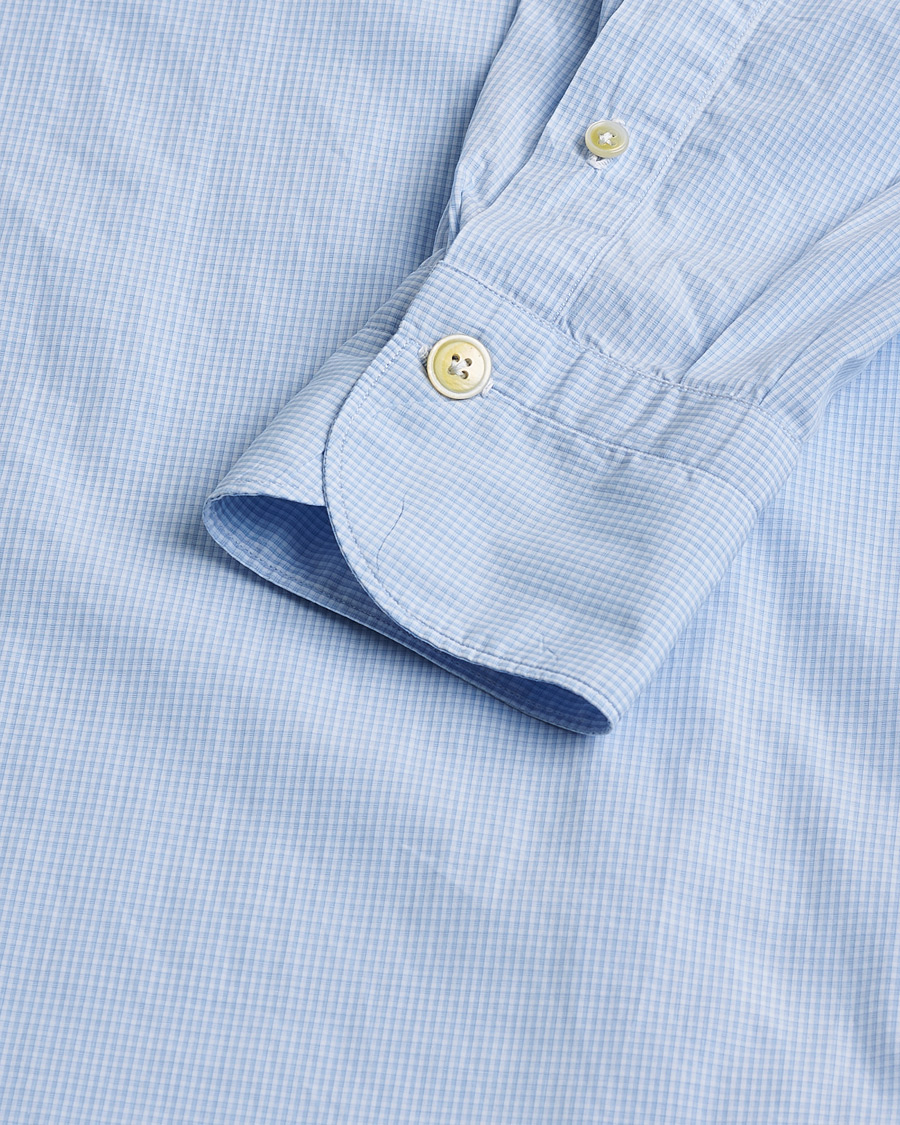 Herre | Pre-owned Skjorter | Pre-owned | Finamore Napoli Milano Slim Washed Dress Shirt Blue Check