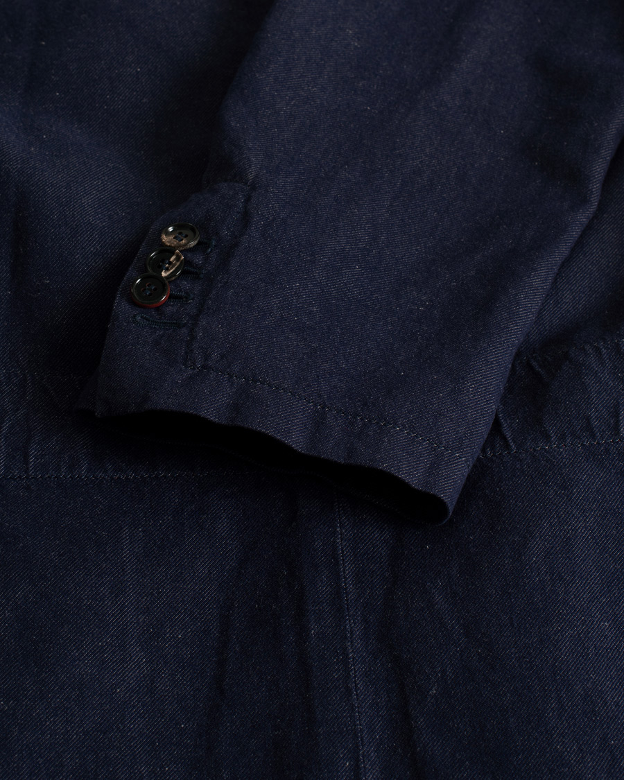 Herre | Pre-owned Blazere | Pre-owned | Montedoro Unconstructed Denim Blazer Blue 52