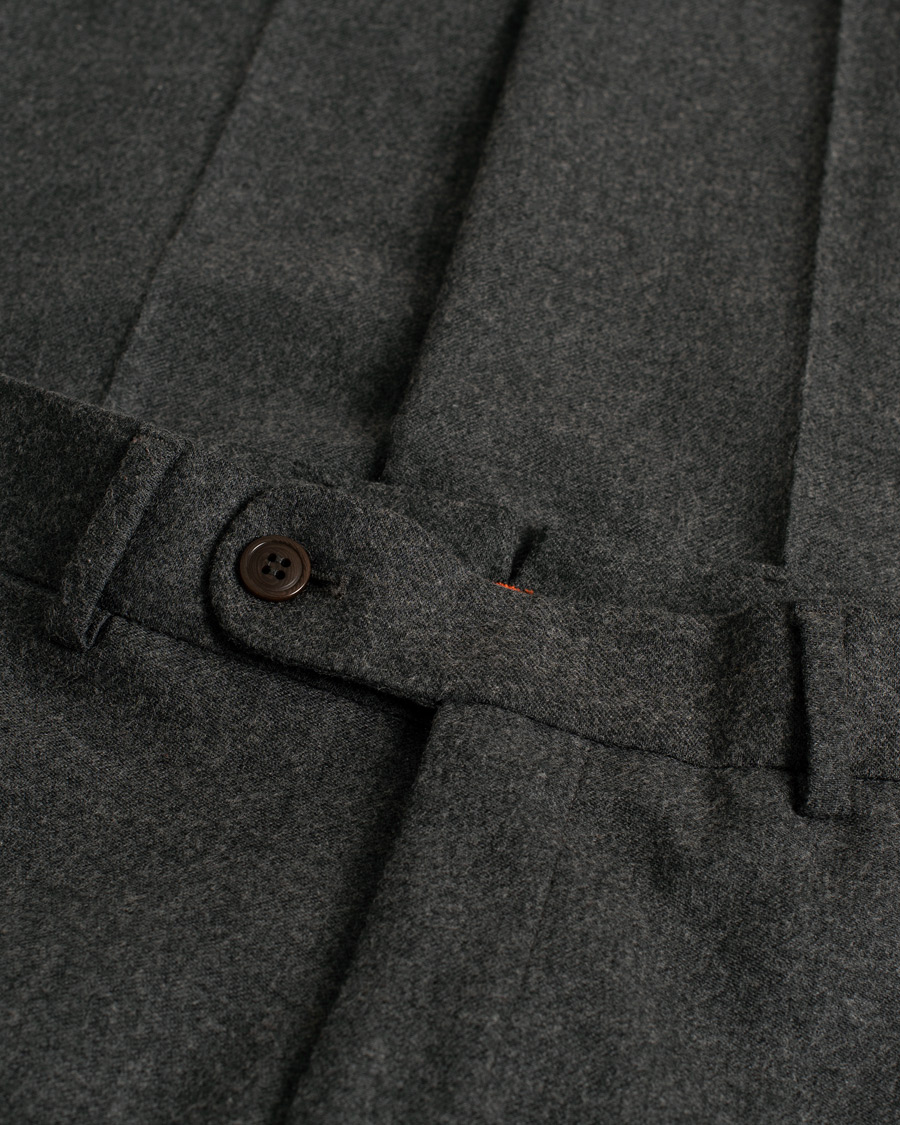 Herre | Pre-owned Bukser | Pre-owned | Morris Flannel Trousers Dark Grey 46