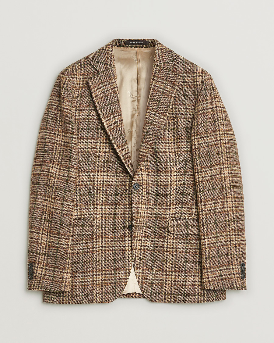 Herre | Pre-owned Blazere | Pre-owned | Oscar Jacobson Fogerty Soft Checked Wool Blazer Brown