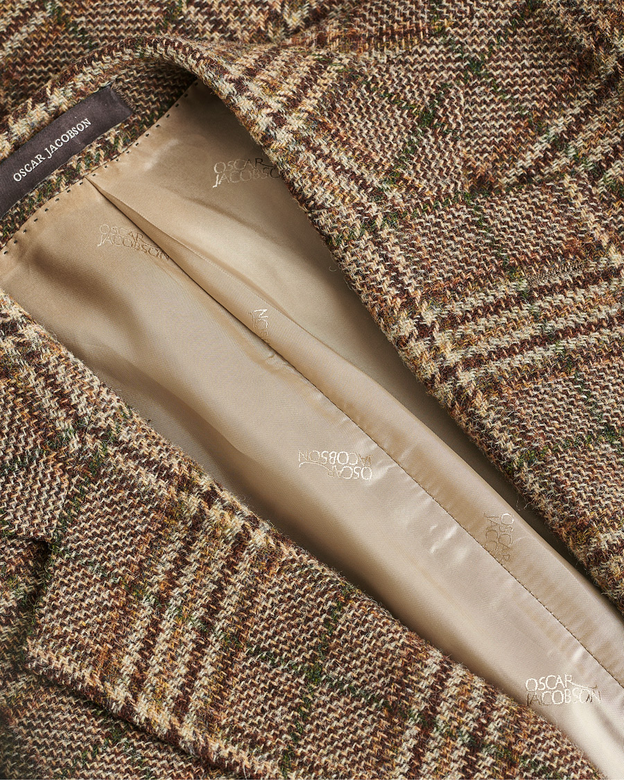 Herre | Pre-owned Blazere | Pre-owned | Oscar Jacobson Fogerty Soft Checked Wool Blazer Brown