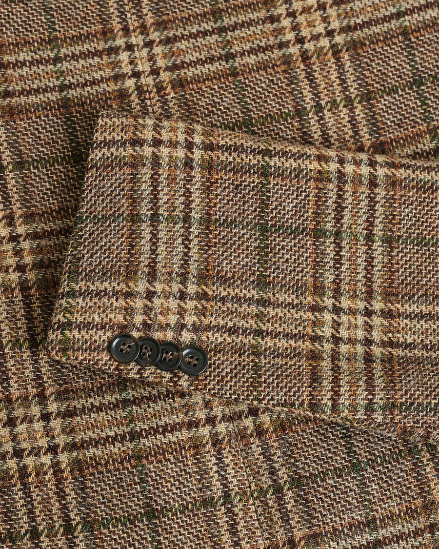 Herre | Pre-owned Blazere | Pre-owned | Oscar Jacobson Fogerty Soft Checked Wool Blazer Brown