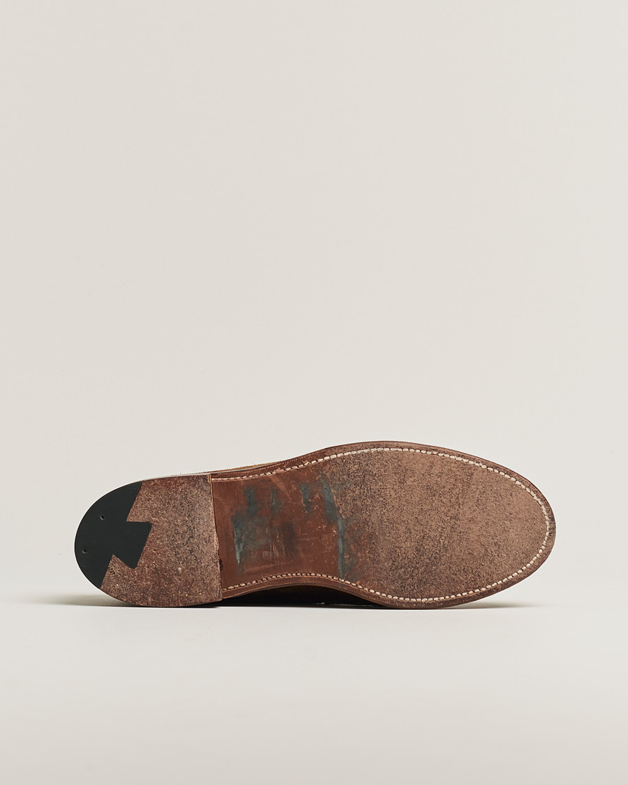 Herre | Alden 6243F Unlined Leisure Handsewn Penny Loafer Suede US8 - EU41,5 | Pre-owned | Alden 6243F Unlined Leisure Handsewn Penny Loafer Suede US8 - EU41,5