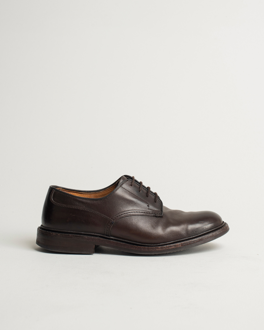Herre | Tricker's Woodstock Derby Shoes Brown Leather UK10,5 - EU45 | Pre-owned | Tricker's Woodstock Derby Shoes Brown Leather UK10,5 - EU45