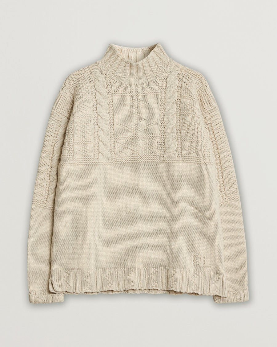 Herre | Pre-owned Trøjer | Pre-owned | Polo Ralph Lauren Wool Knitted Aran Rollneck Cream