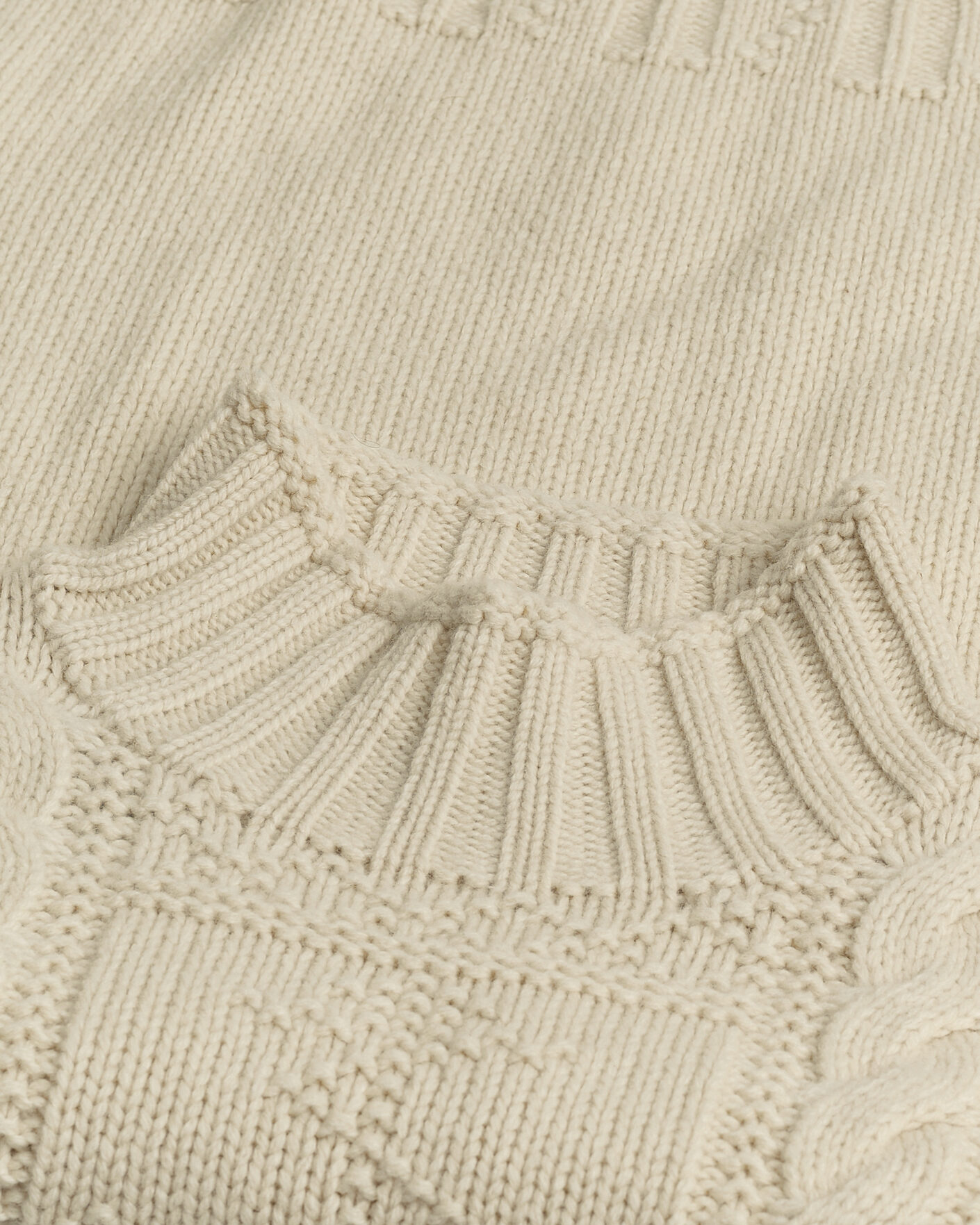 Herre | Pre-owned Trøjer | Pre-owned | Polo Ralph Lauren Wool Knitted Aran Rollneck Cream M