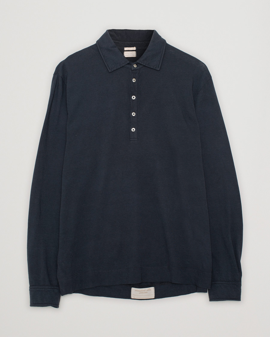 Herre | Trøjer | Pre-owned | Massimo Alba Long Sleeve Polo Washed Black S