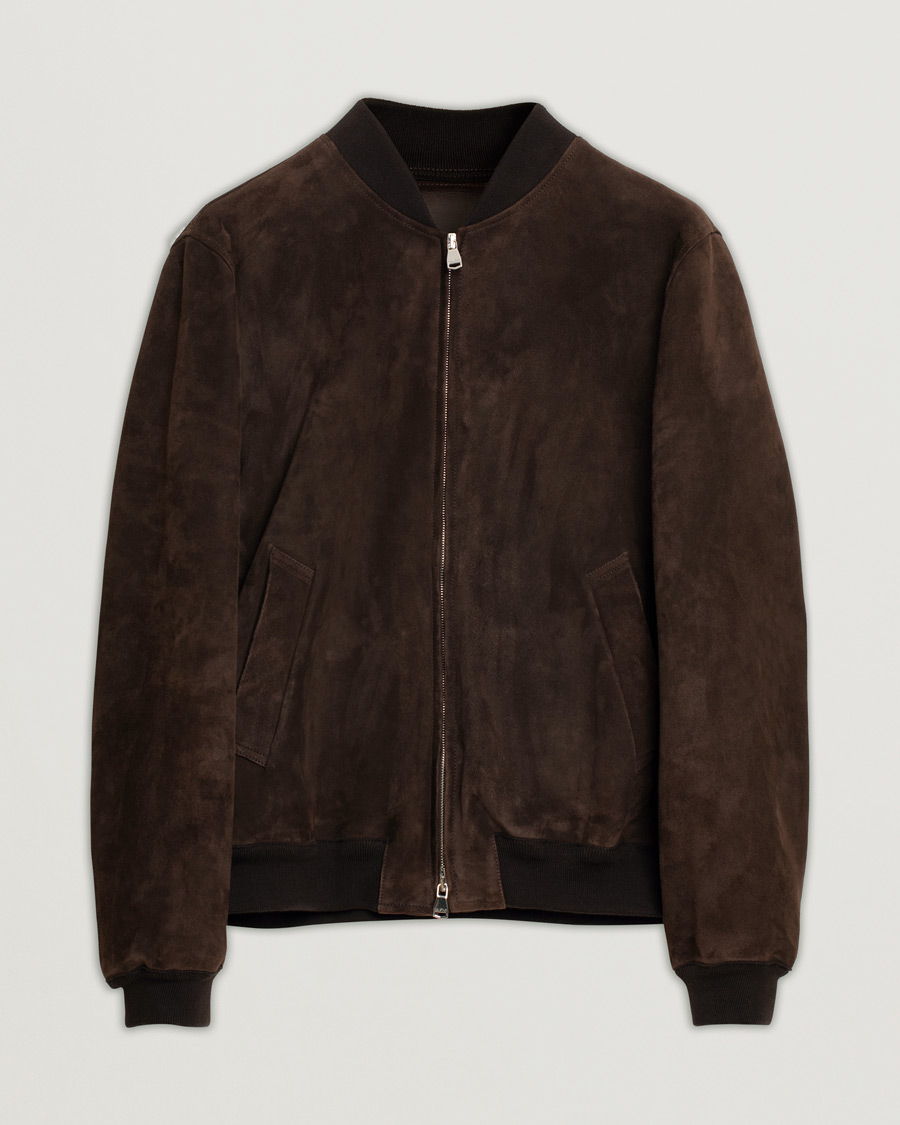 Herre | Valstar Zip Suede Jacket Dark Brown | Pre-owned | Valstar Zip Suede Jacket Dark Brown