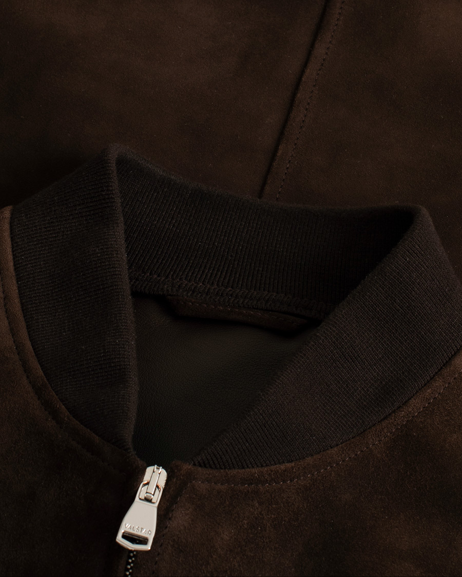 Herre | Valstar Zip Suede Jacket Dark Brown | Pre-owned | Valstar Zip Suede Jacket Dark Brown