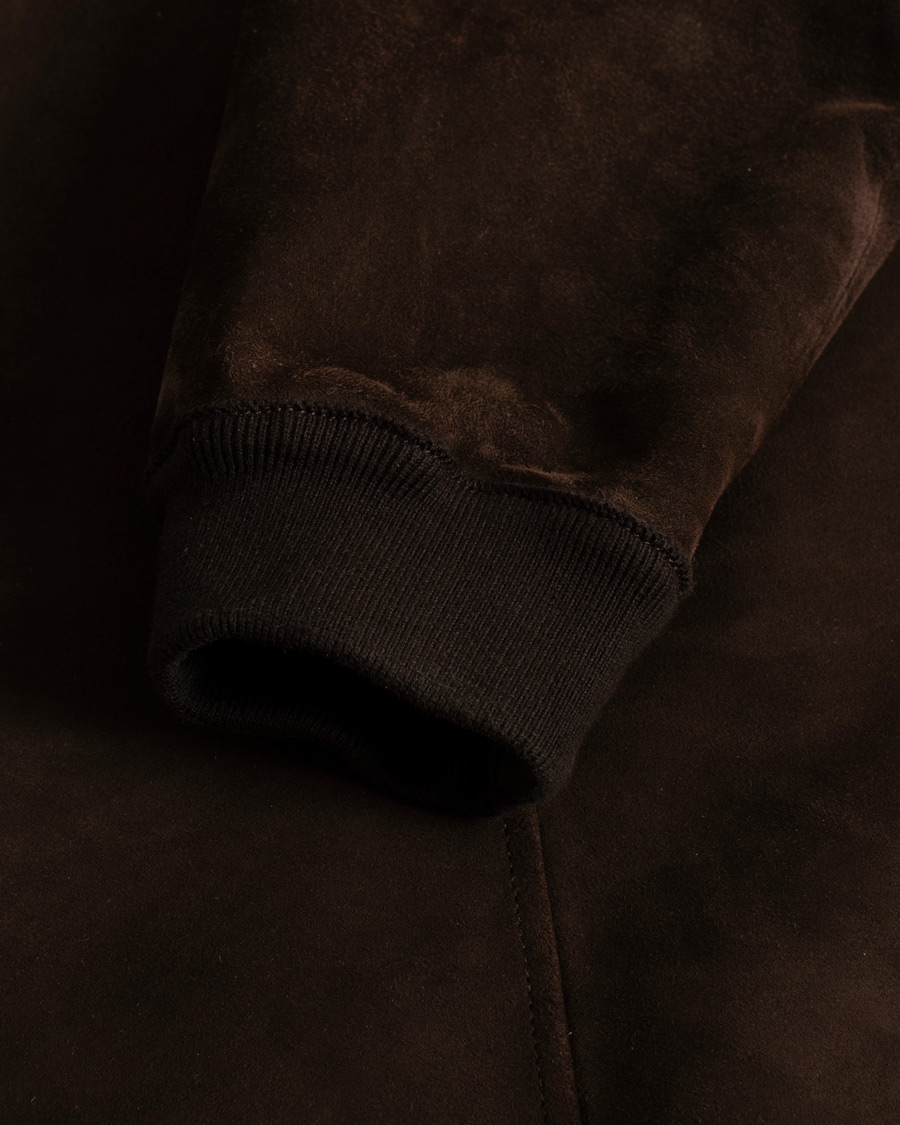 Herre | Valstar Zip Suede Jacket Dark Brown | Pre-owned | Valstar Zip Suede Jacket Dark Brown