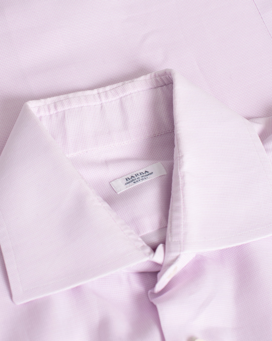 Herre | Barba Napoli Slim Dress Shirt Pink 39 - M | Pre-owned | Barba Napoli Slim Dress Shirt Pink 39 - M