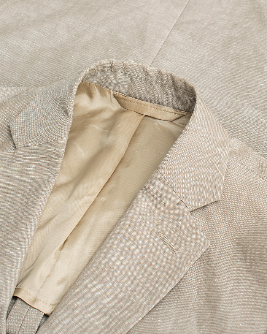 Herre | J.Lindeberg Linen/Wool Suit Beige 48 - 46 | Pre-owned | J.Lindeberg Linen/Wool Suit Beige 48 - 46