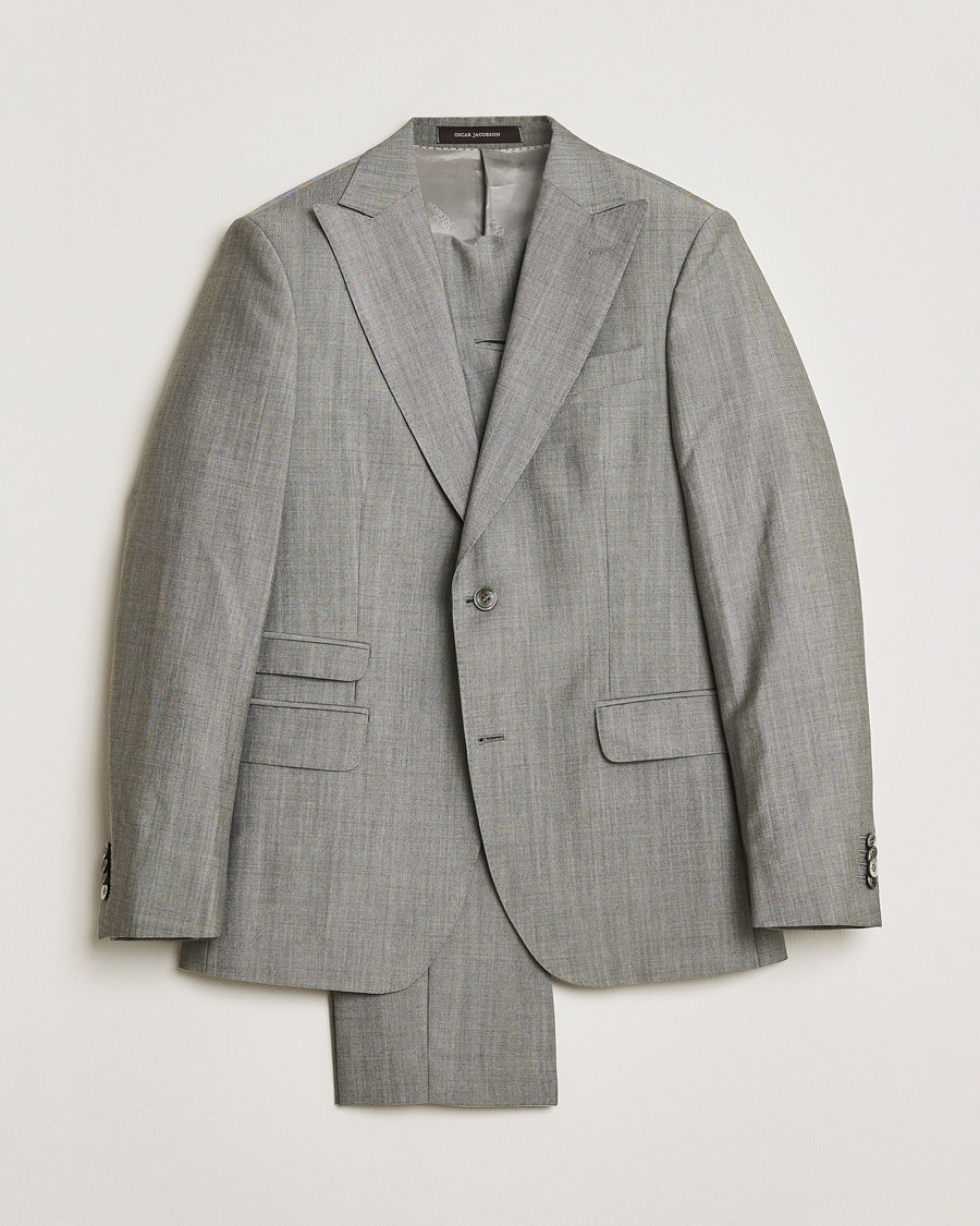 Herre | Pre-owned Jakkesæt | Pre-owned | Oscar Jacobson Elmer Suit Grey Melange 48