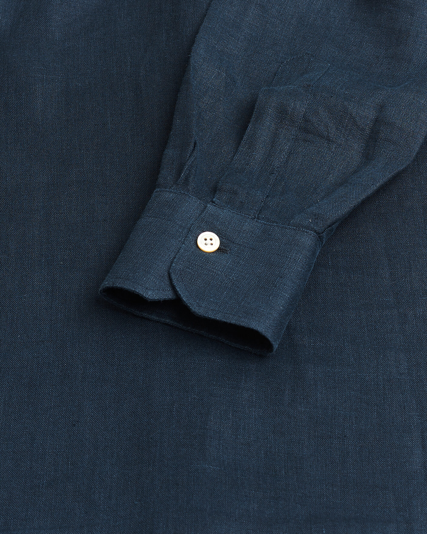 Herre | Pre-owned Skjorter | Pre-owned | Kiton Linen Sport Shirt Navy 38 - S