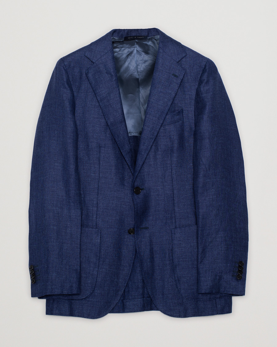 Herre | Blazere & jakker | Pre-owned | Gaiola Napoli Wool/Linen Blazer Blue 46