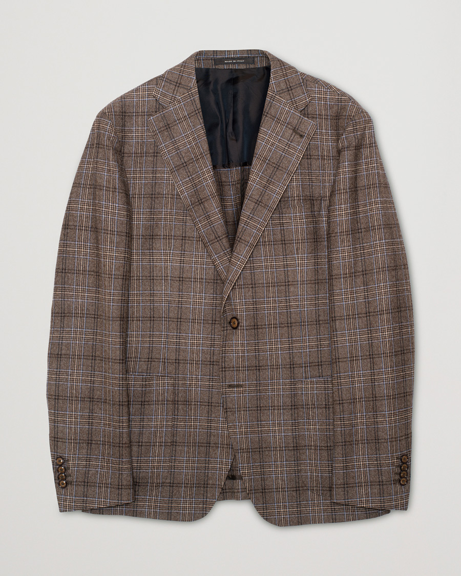 Herre | Blazere & jakker | Pre-owned | Tagliatore Checked Blazer Brown/Navy 52