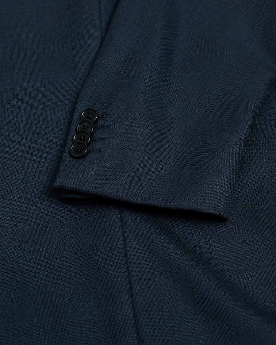 Herre | Pre-owned Jakkesæt | Pre-owned | Caruso Check Wool Suit Navy 46