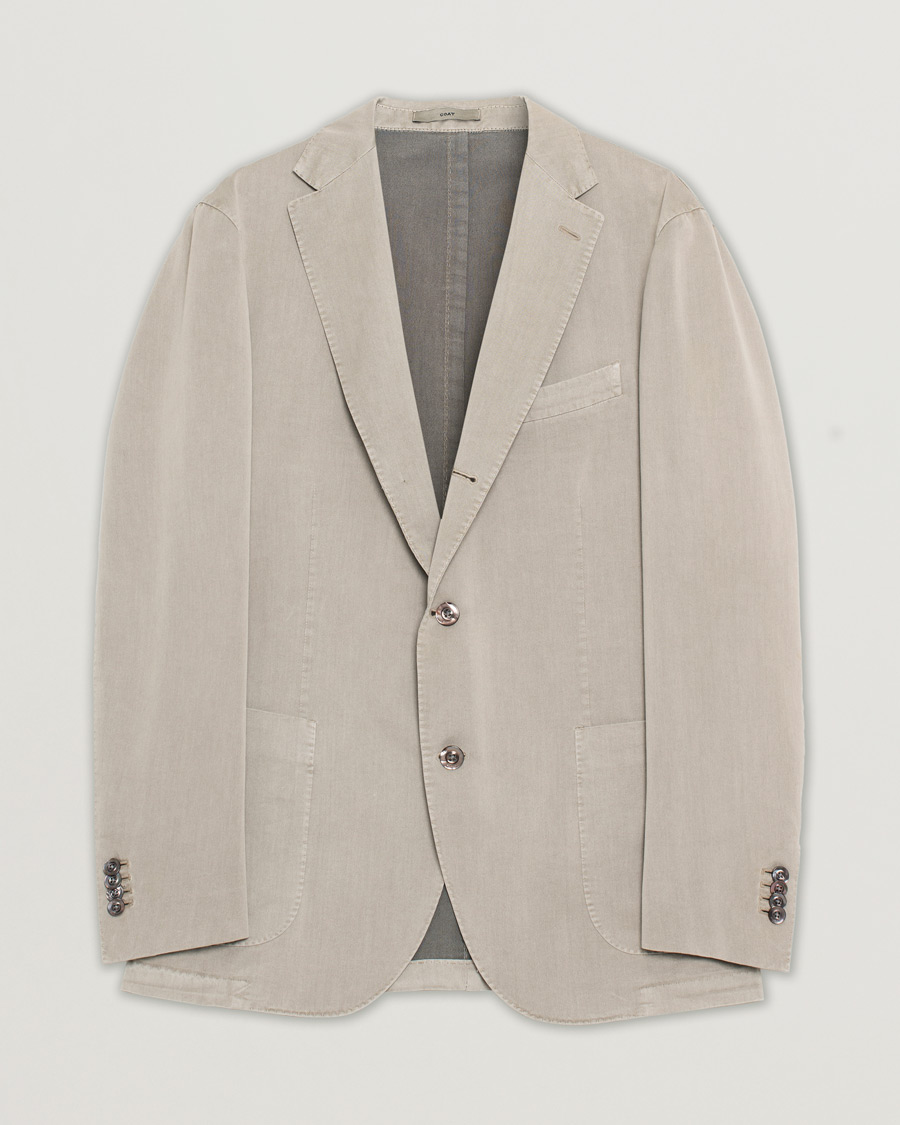 Herre | Boglioli K Jacket Cotton Blazer Stone 54 | Pre-owned | Boglioli K Jacket Cotton Blazer Stone 54