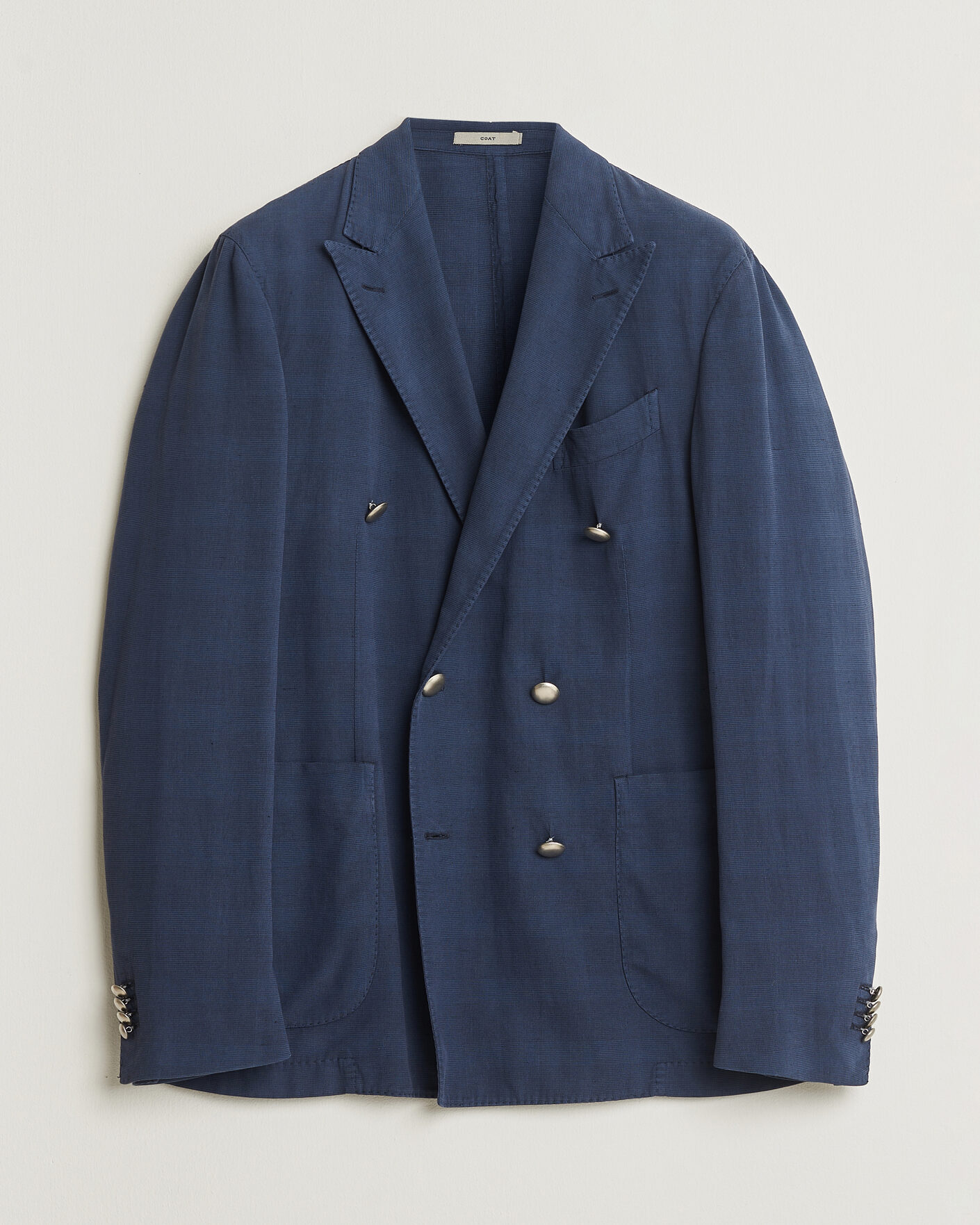Herre | Pre-owned Blazere | Pre-owned | Boglioli Coat Double Breasted Silk Blend Blazer Navy 50