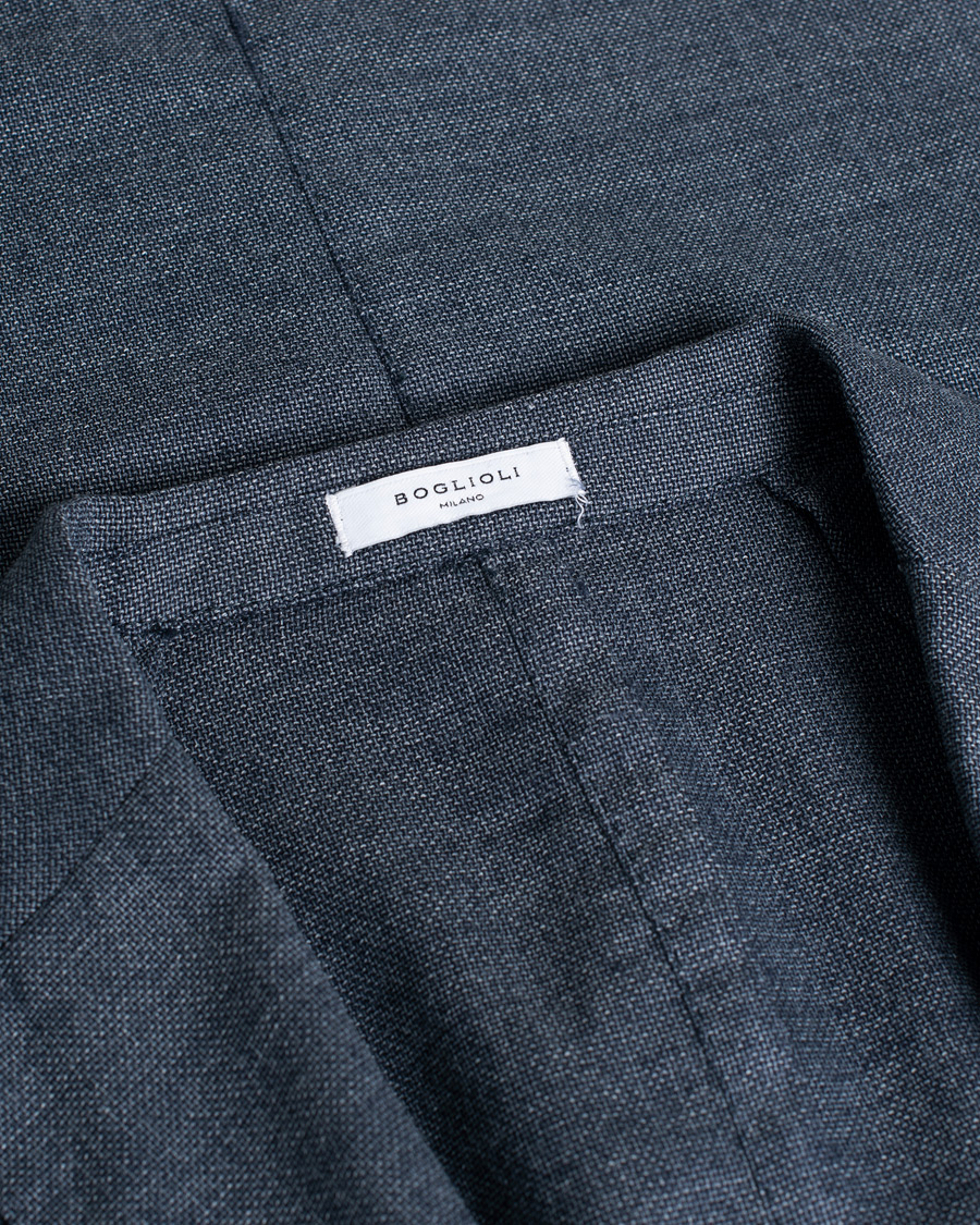 Herre | Boglioli K Jacket Wool Hopsack Blazer Grey 52 | Pre-owned | Boglioli K Jacket Wool Hopsack Blazer Grey 52