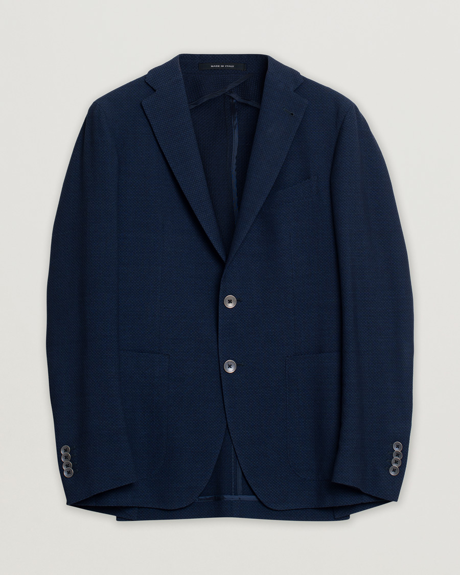 Herre | Tagliatore Virgin Wool Blazer Navy 46 | Pre-owned | Tagliatore Virgin Wool Blazer Navy 46