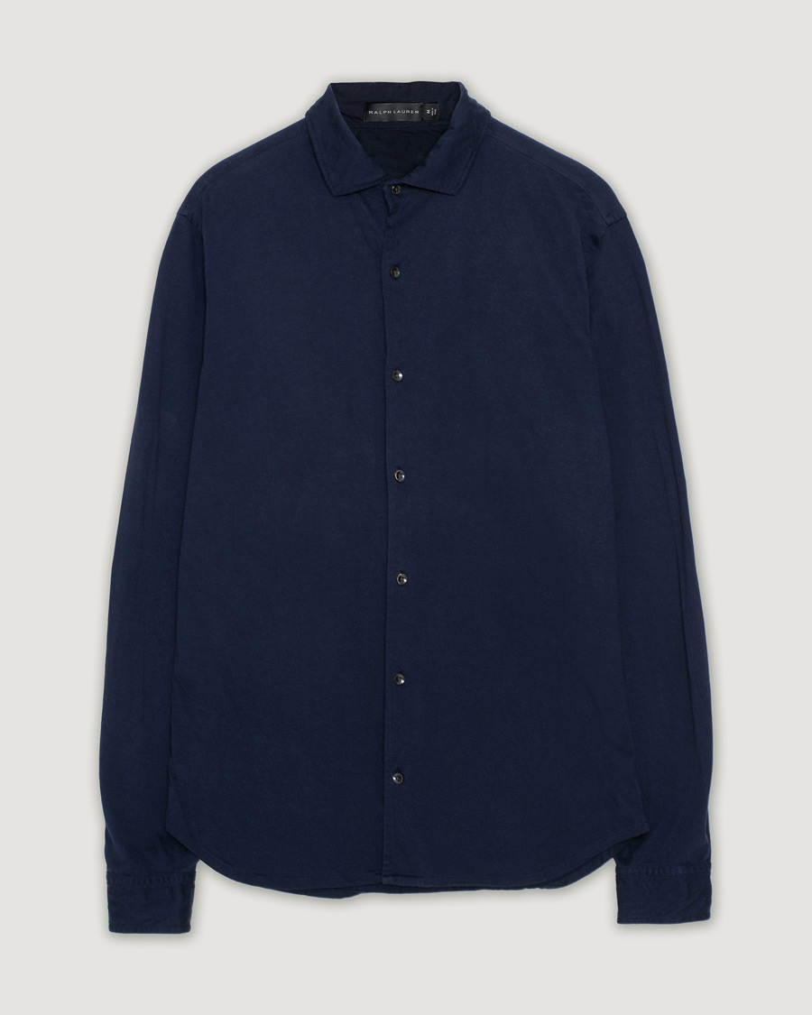 Herre | Skjorter | Pre-owned | Ralph Lauren Black Label Jesery Shirt Navy M