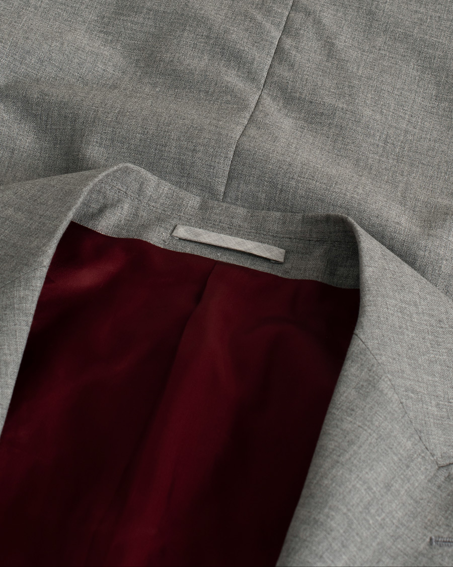 Herre | Pre-owned Blazere | Pre-owned | Brunello Cucinelli Peak Lapel Wool Blazer Light Grey