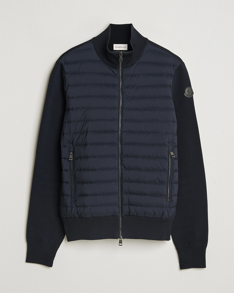 Herre | Trøjer | Pre-owned | Moncler Light Hybrid Zip Jacket Navy