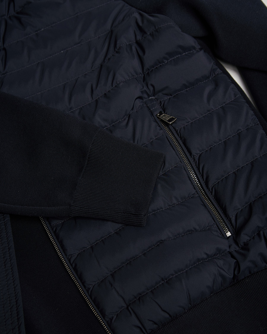 Herre | Trøjer | Pre-owned | Moncler Light Hybrid Zip Jacket Navy