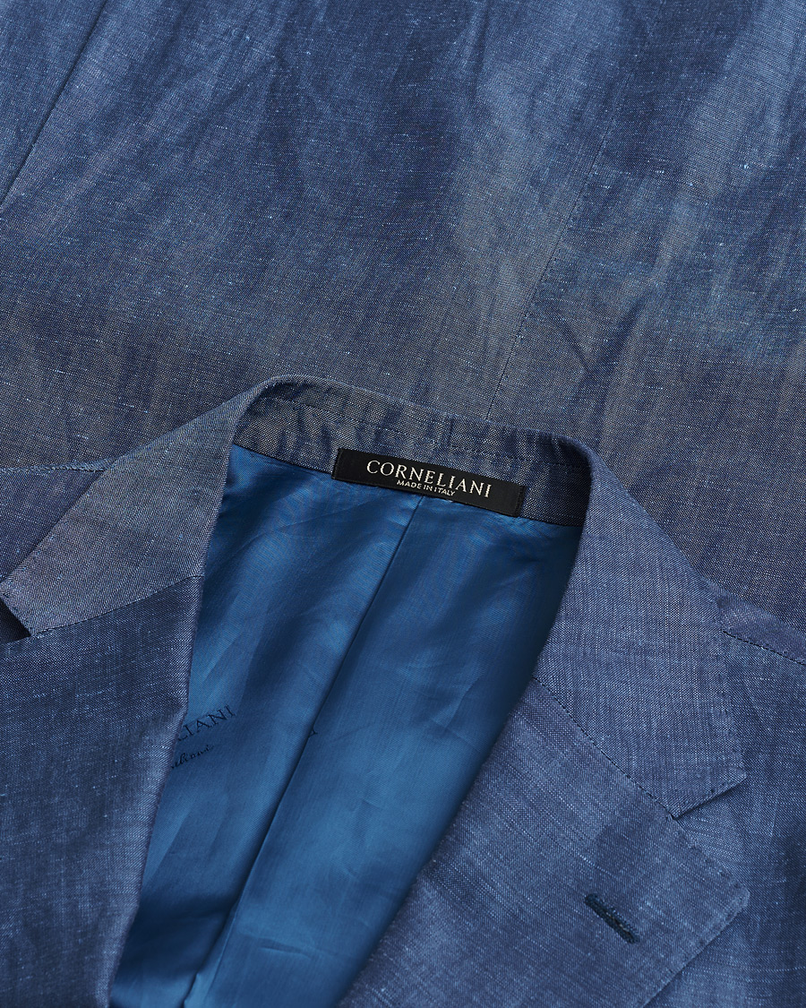 Herre | Pre-owned Jakkesæt | Pre-owned | Corneliani Linen/Wool Blend Suit Blue 52