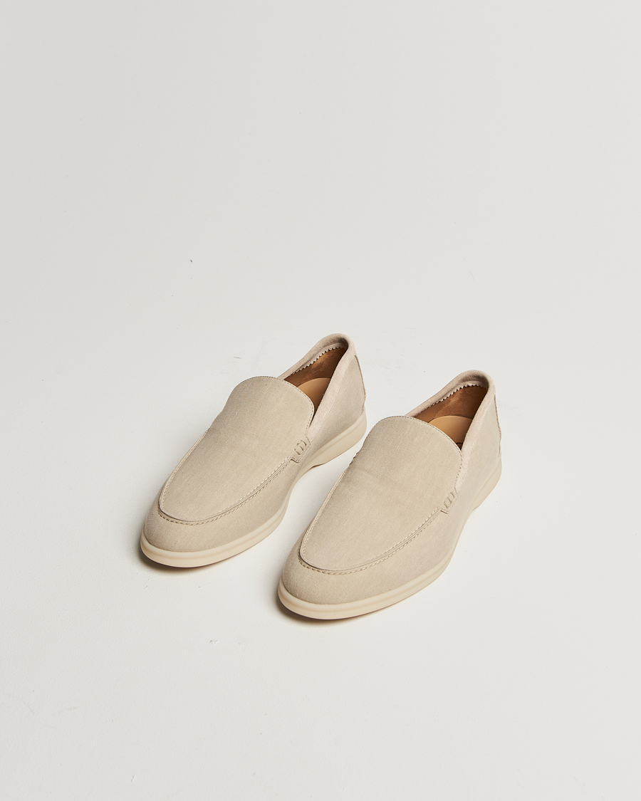 Herre | Loro Piana Summer Walk Beige Linen 44 | Pre-owned | Loro Piana Summer Walk Beige Linen 44