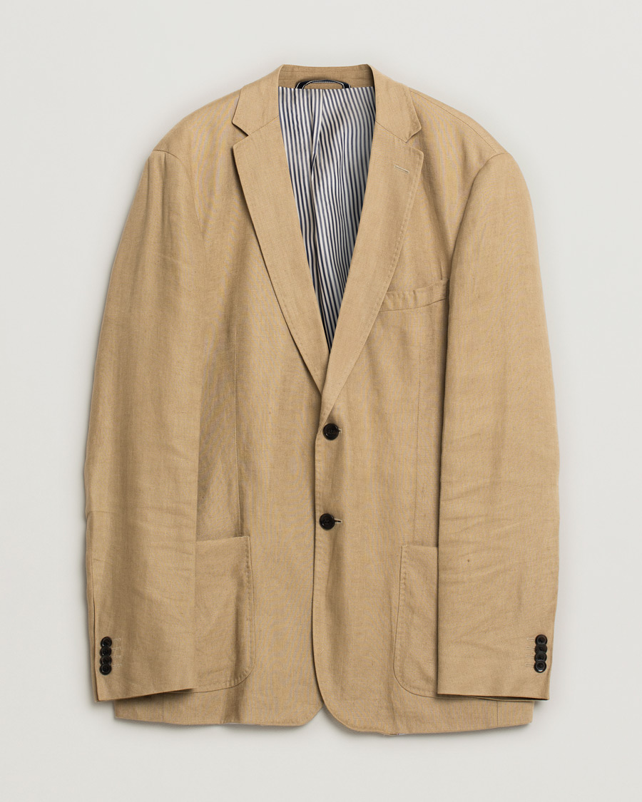Herre | Blazere & jakker | Pre-owned | GANT Tailored fit Linen Blazer Beige 52