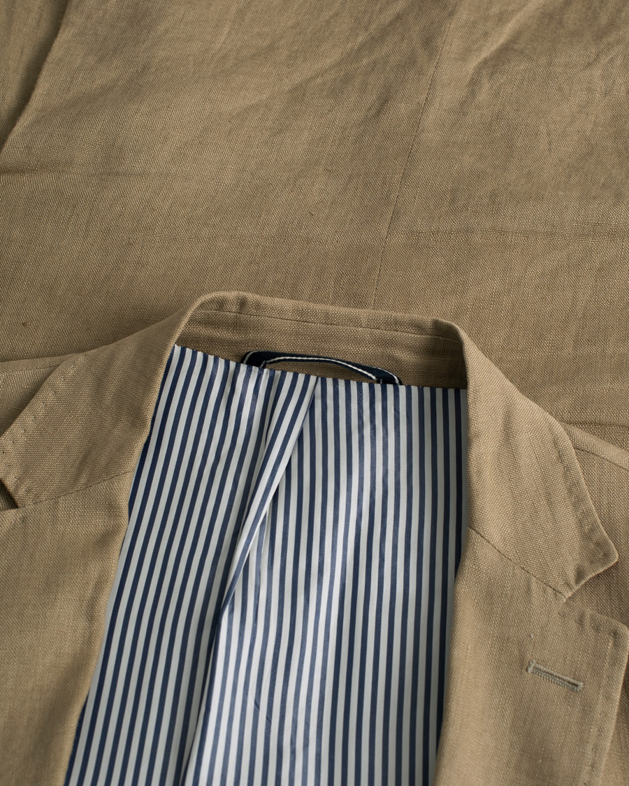 Herre | Blazere & jakker | Pre-owned | GANT Tailored fit Linen Blazer Beige 52