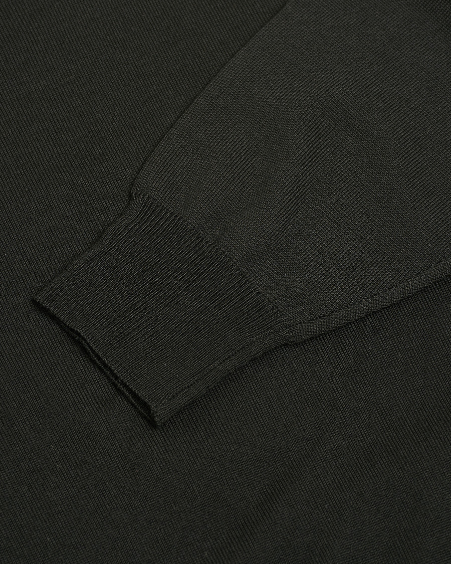 Herre | Canali Merino Wool Crew Neck Black | Pre-owned | Canali Merino Wool Crew Neck Black