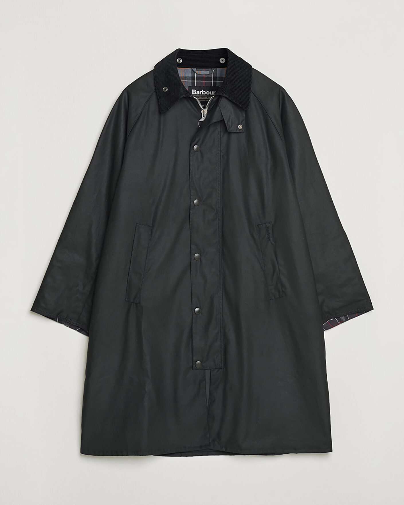 Herre | Pre-owned Jakker | Pre-owned | Barbour Heritage Modfied Exmoore Wax Coat Black UK38 - EU48