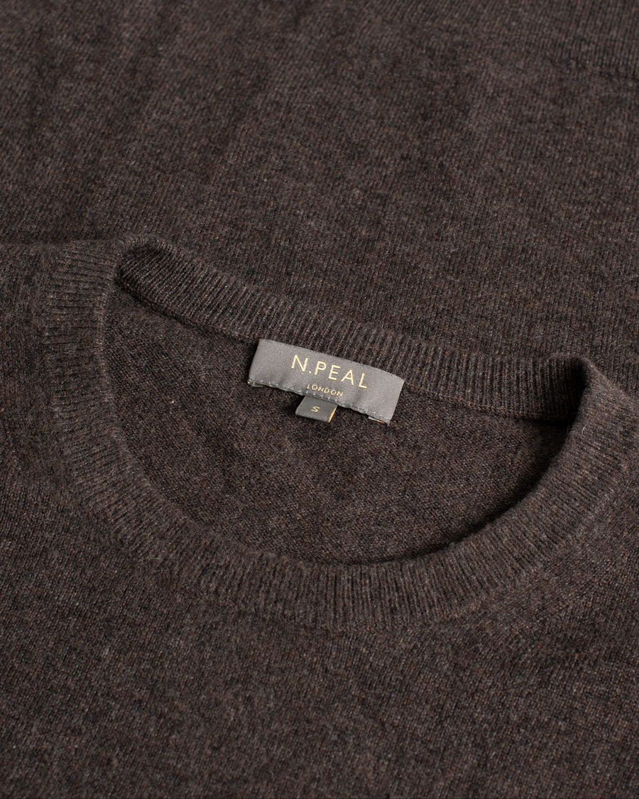 Herre | Trøjer | Pre-owned | N. Peal Cashmere Knit Crew Neck Brown S
