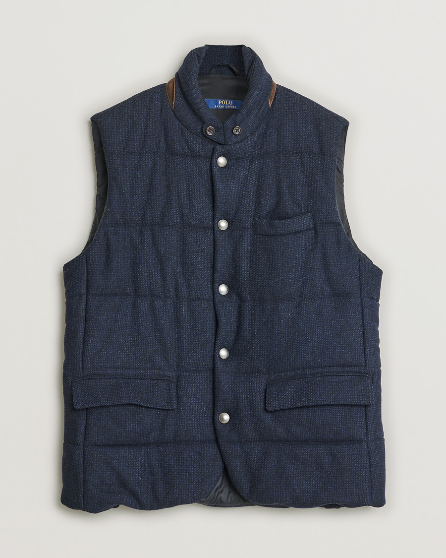 Herre | Pre-owned Jakker | Pre-owned | Polo Ralph Lauren Flannel Wool Vest Navy M