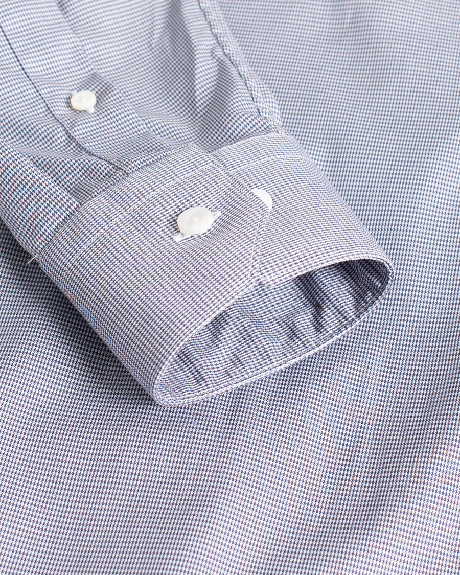 Herre | Pre-owned Skjorter | Pre-owned | Eton Giza 45 Houndtooth Shirt Grey/White 38 - S