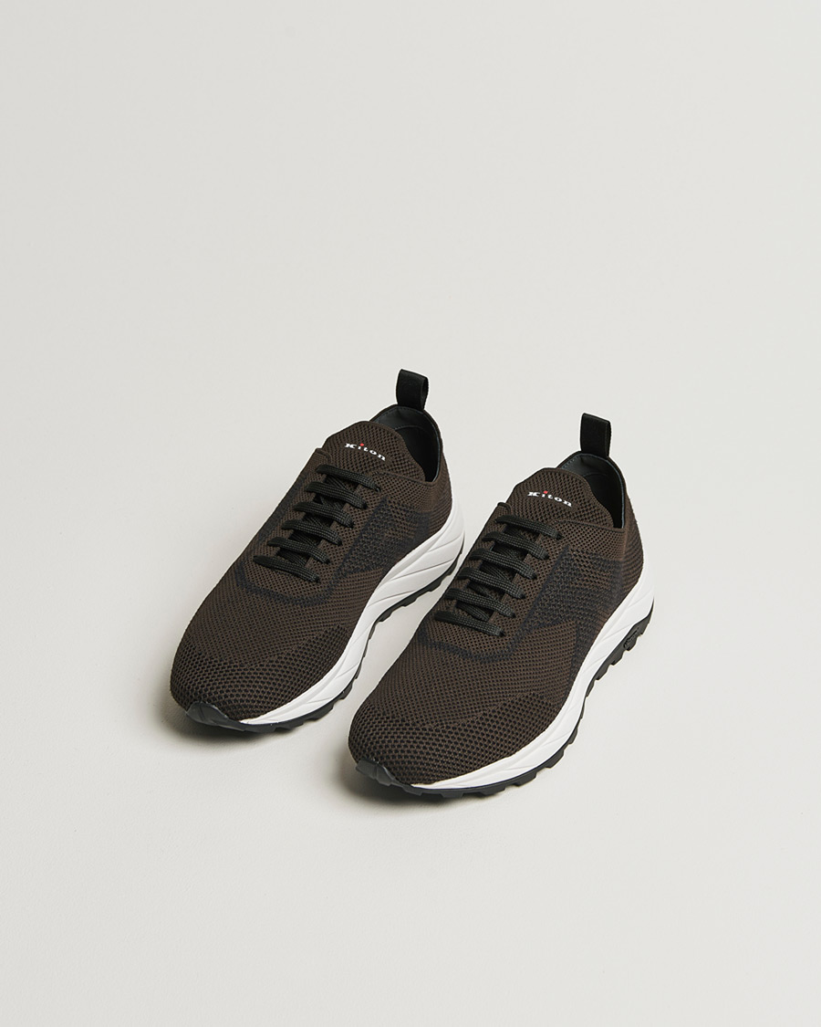 Herre | Pre-owned Sko | Pre-owned | Kiton Running Sneakers Dark Brown 43